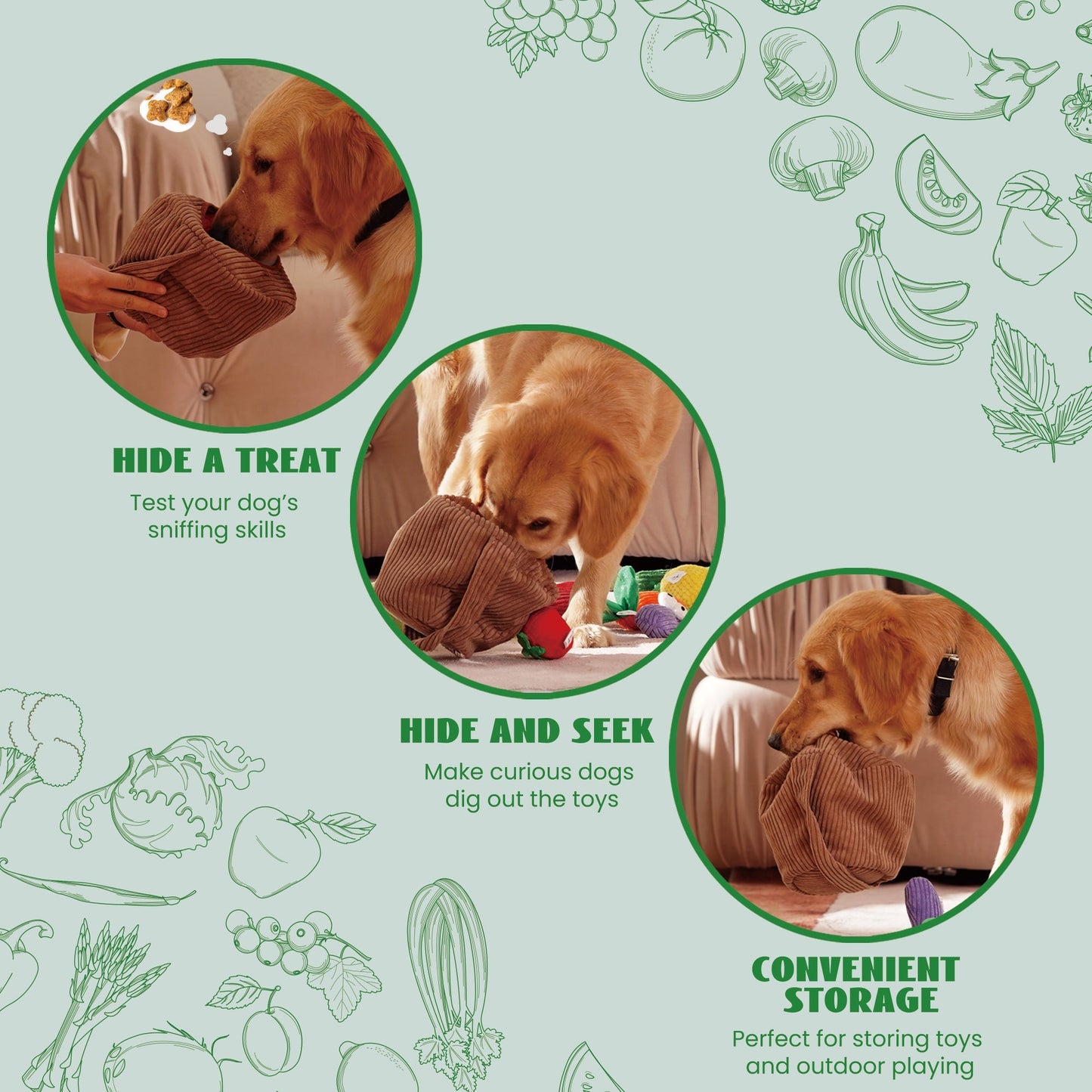 15 Pack Grocery Bag Dog Squeaky Toys