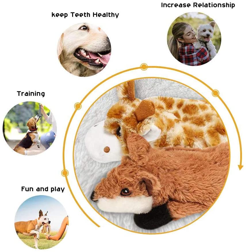 Nocciola 5 PCS Crinkle Plush Dog Toys