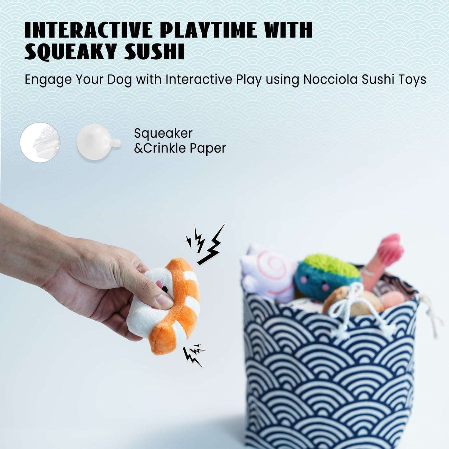 Nocciola 10 PCS Sushi Toys with a Bag