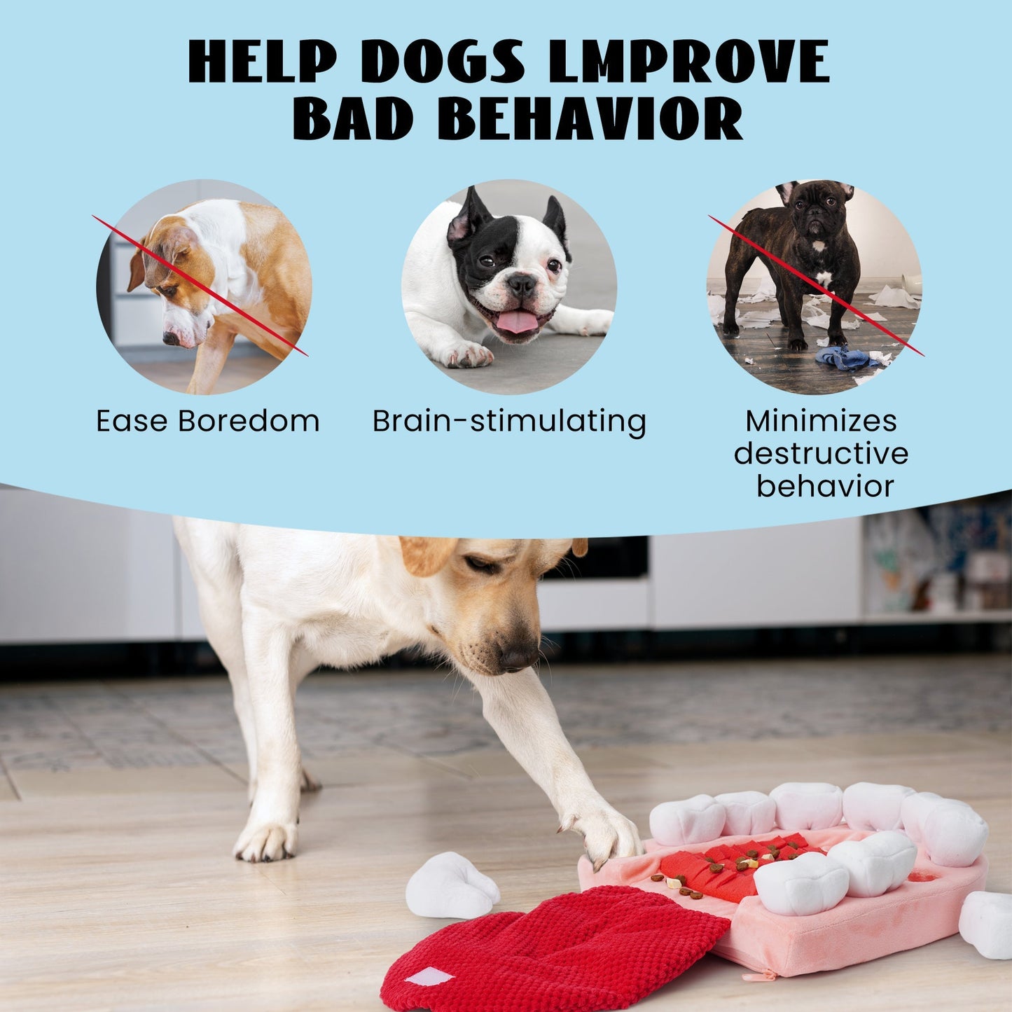 Nocciola Teeth Enrichment Puzzle Dog Toys