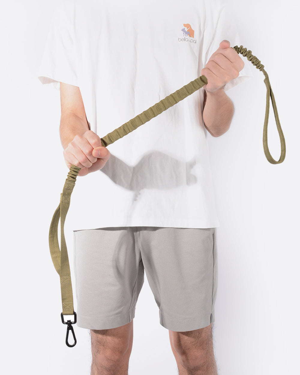 Heavy Duty Bungee Dog Leash - Khaki