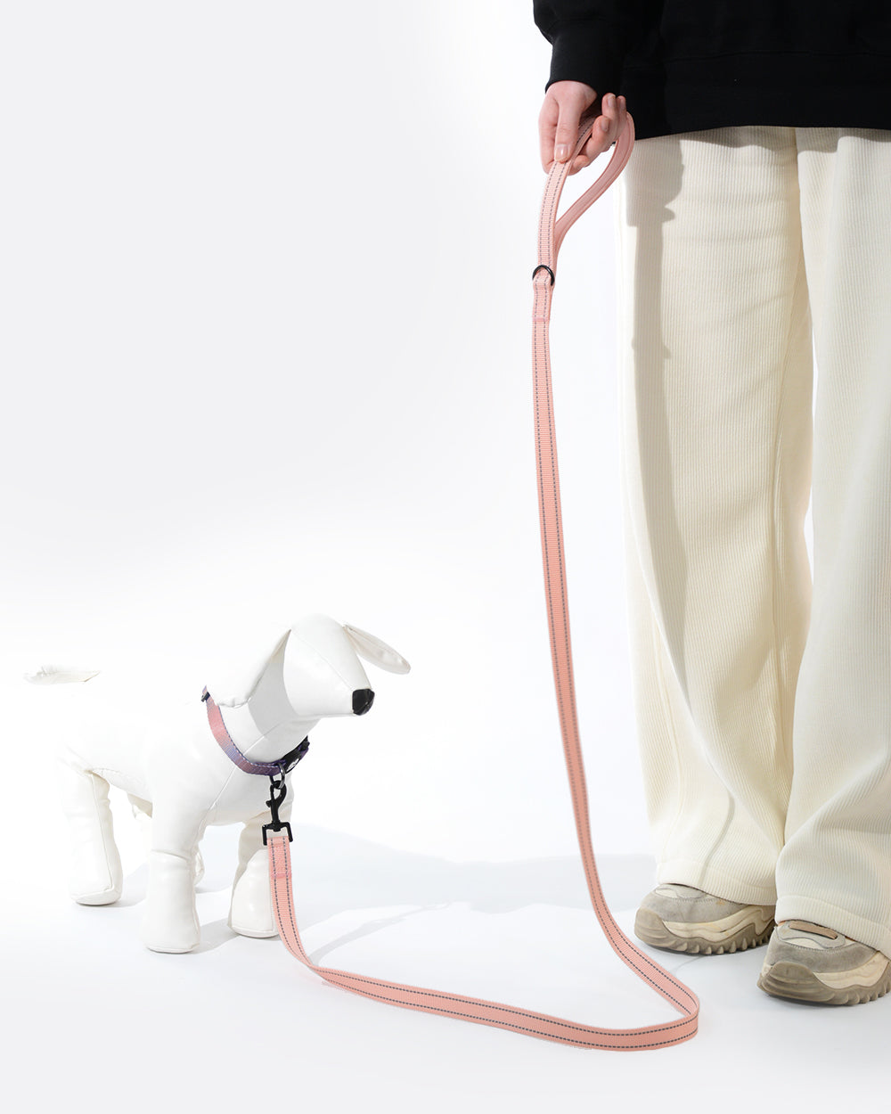 Simply Soft Reflective Dog Leash - Coral Pink