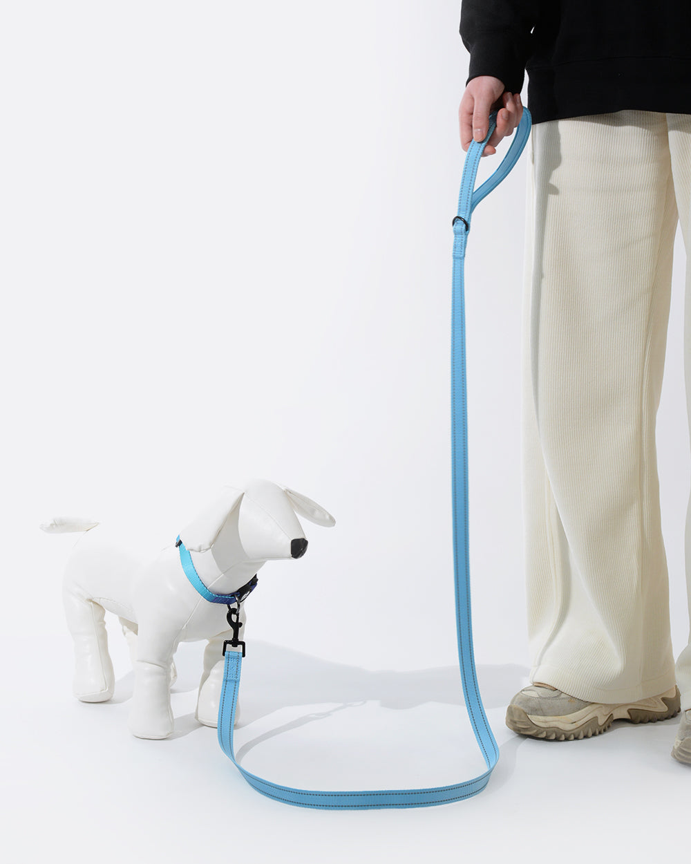 Simply Soft Reflective Dog Leash - Sky Blue
