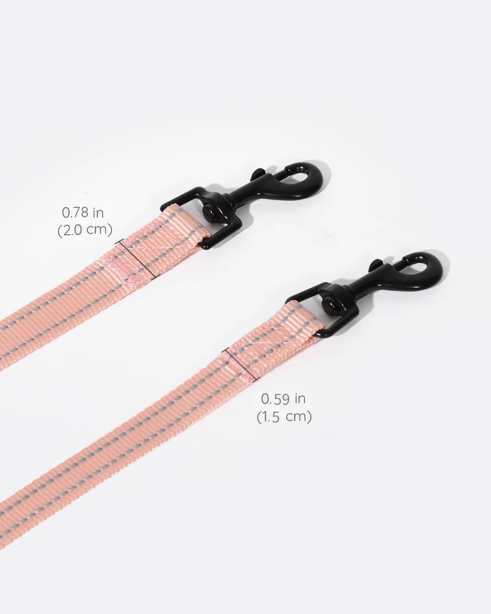 Simply Soft Reflective Dog Leash - Coral Pink
