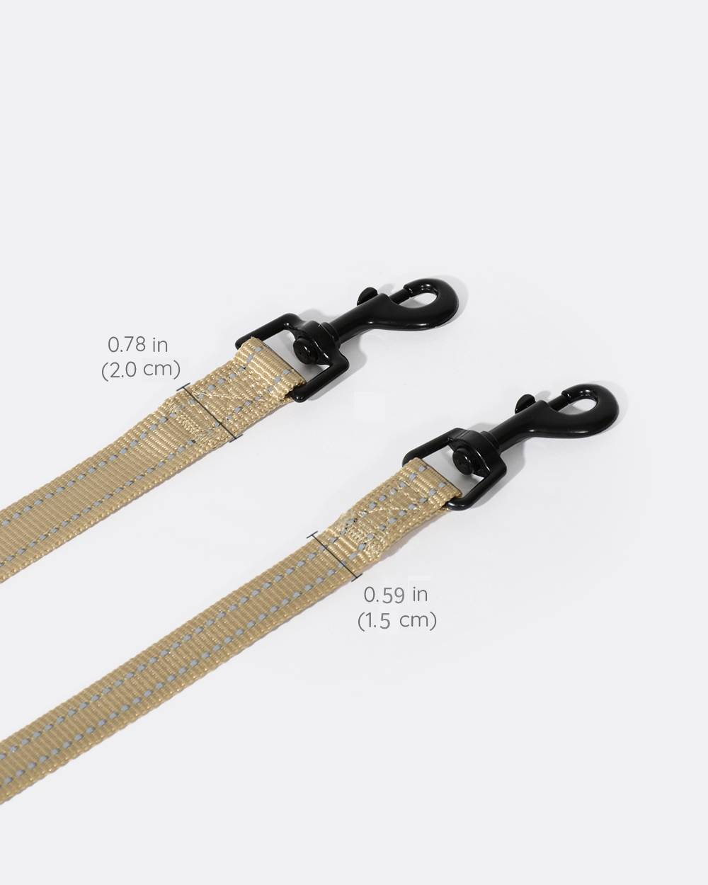 Simply Soft Reflective Dog Leash - Tan